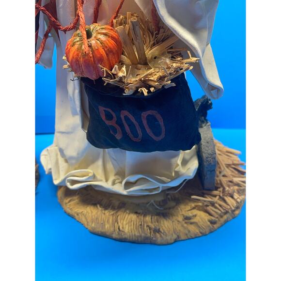 Vintage Halloween Fabric Mache Figurines Statues Decor Holiday Ghost Witch 12" - Picture 7 of 12